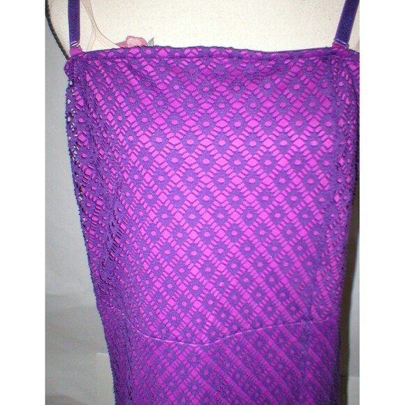 New Lane Bryant Womens Dress 26 Purple Dark Light Plus Tank Strapless Adjustable - Picture 2 of 11